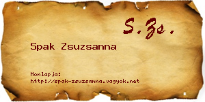 Spak Zsuzsanna névjegykártya